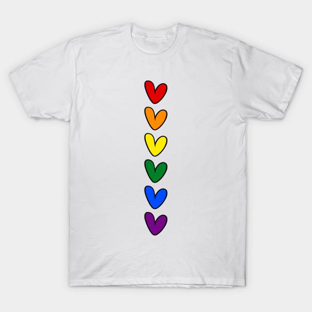 LGBT hearts flag T-Shirt by artbypond